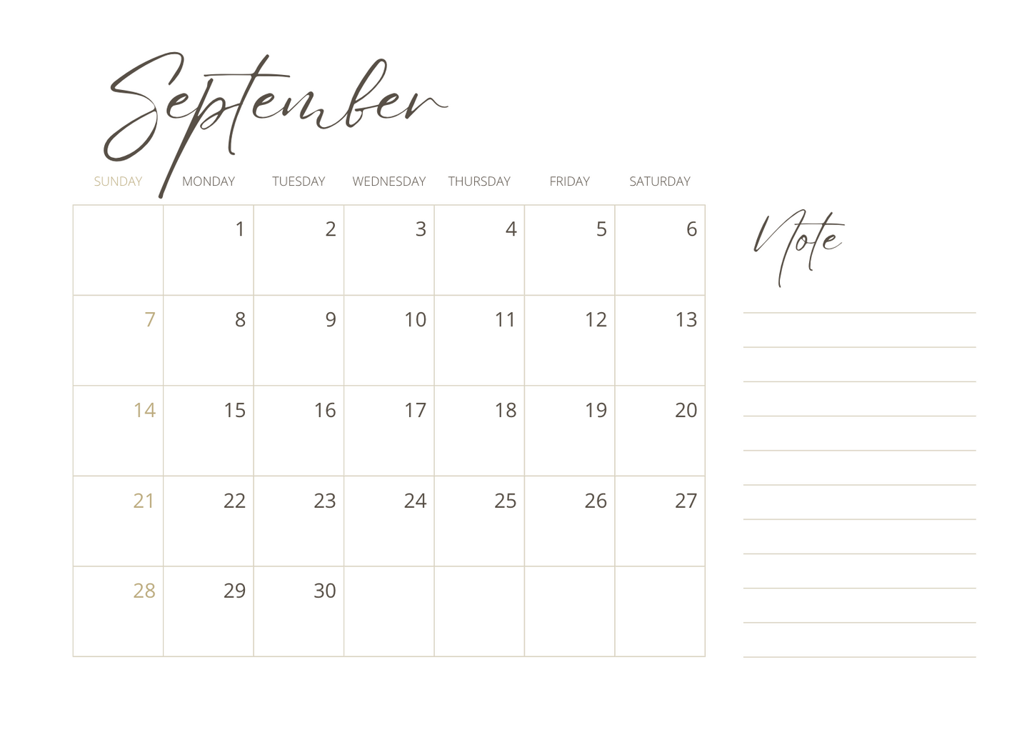 2025 Printable Creamy Blue - Floral Calendar