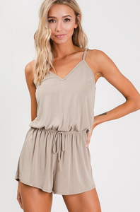 V-Neck Cross Back Romper