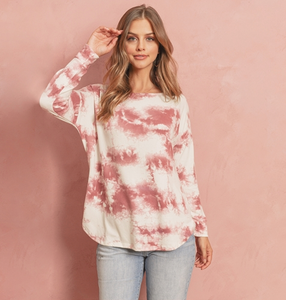 Long Sleve Tie Dye Top