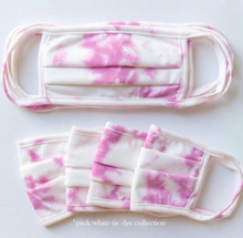 Load image into Gallery viewer, Tie Dye- Fashion Face Cover - White &amp; Pink
